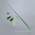 Green series of four-section telescopic feather cat teaser